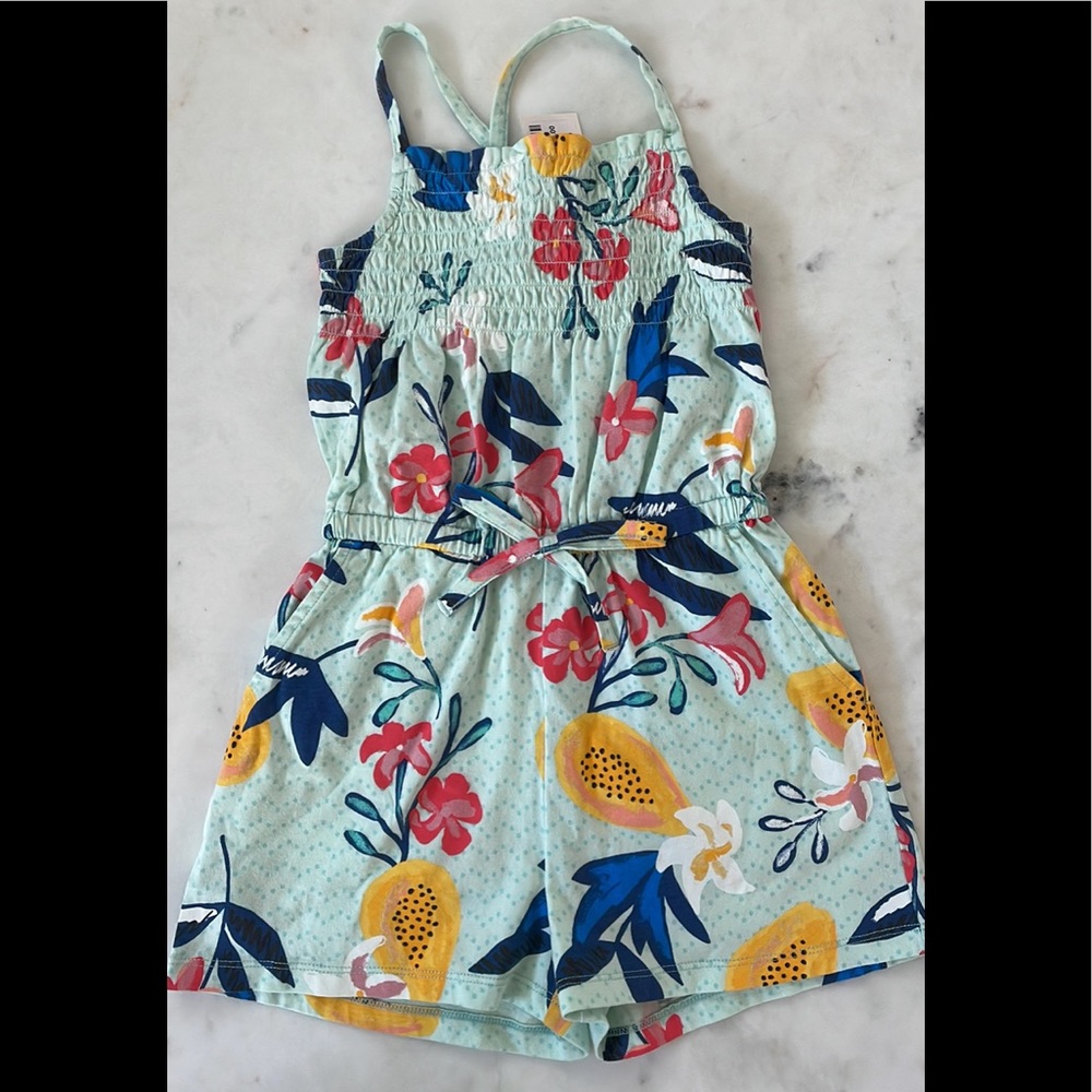 Tea Floral Romper - new without tags! - size 6
